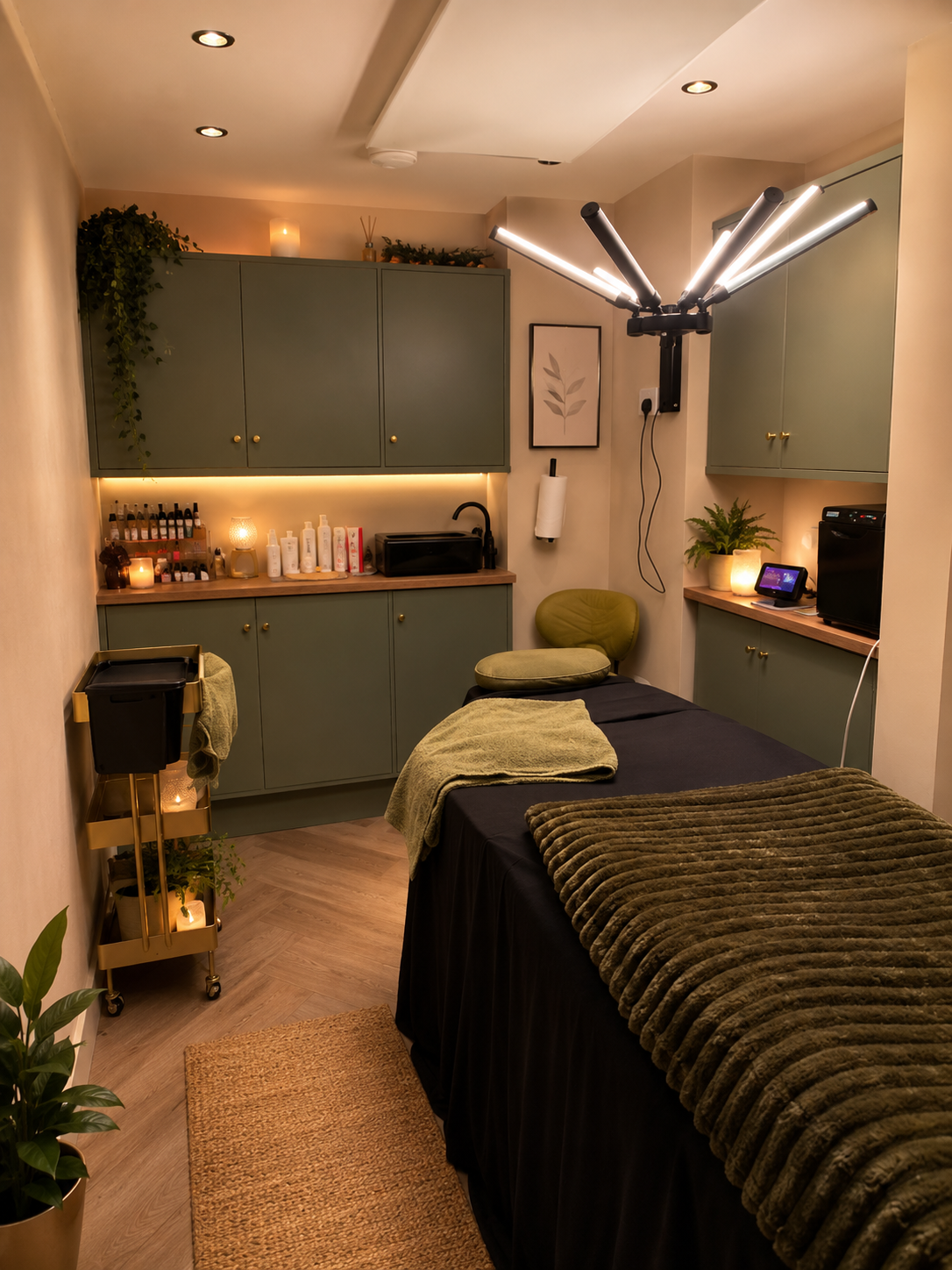 Treatment room at the Rachel Aesthetics clinic in Farnsfield, Nottinghamshire